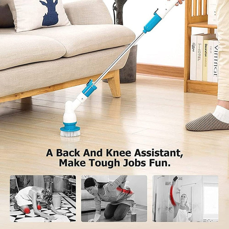 Electric Spin Scrubber Brush โ Cordless Rechargeable Bathroom Cleaning Brush for Floor, Tiles, Tub & Kitchen