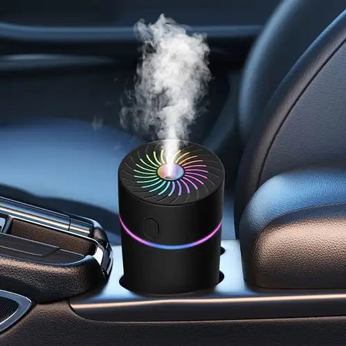 Mini Car Humidifier Portable USB Diffuser – 7 Color LED Night Light Air Humidifier for Car, Home & Office
