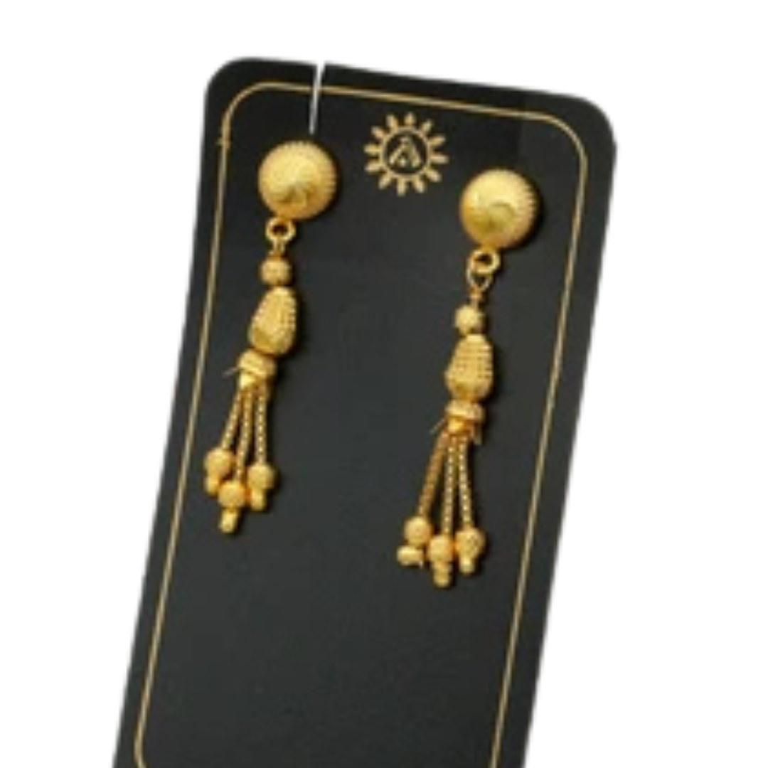 Designer Gold Earrings for Women – Elegant Punjabi Style Gold Earrings for Weddings & Party Wear