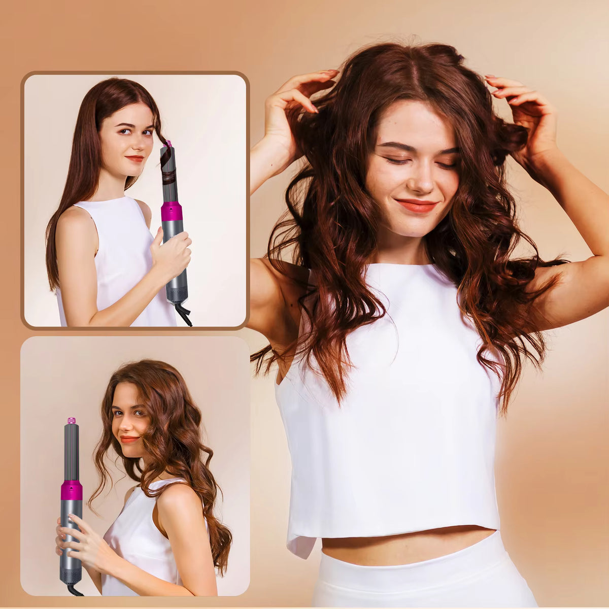 Multi-Functional 5-In-1 Straightening Iron Curling Iron Hot Comb Styling Set Hair Dryer And Electric Comb Hairdressing Tools