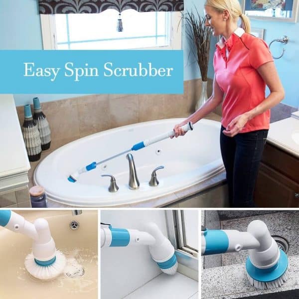 Electric Spin Scrubber Brush โ Cordless Rechargeable Bathroom Cleaning Brush for Floor, Tiles, Tub & Kitchen