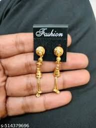 Designer Gold Earrings for Women – Elegant Punjabi Style Gold Earrings for Weddings & Party Wear