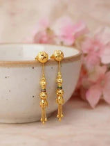 Designer Gold Earrings for Women – Elegant Punjabi Style Gold Earrings for Weddings & Party Wear