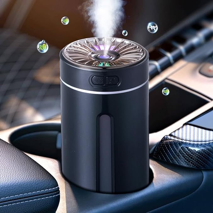 Mini Car Humidifier Portable USB Diffuser – 7 Color LED Night Light Air Humidifier for Car, Home & Office