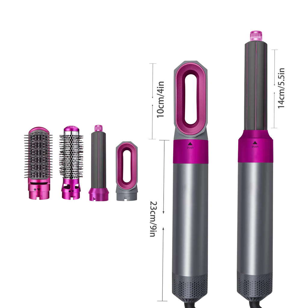 Multi-Functional 5-In-1 Straightening Iron Curling Iron Hot Comb Styling Set Hair Dryer And Electric Comb Hairdressing Tools